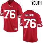 NCAA Ohio State Buckeyes Youth #76 Darryl Baldwin Red Nike Football College Jersey UQQ1645YH